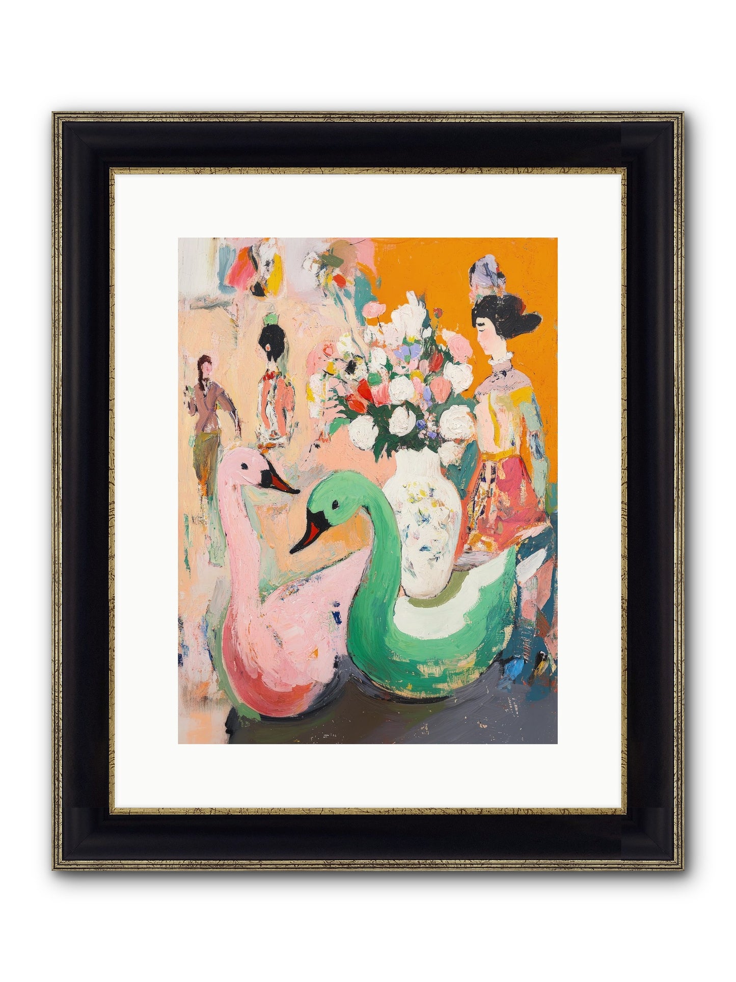 La Belle Époque Framed Print - Black & Gold 12x16