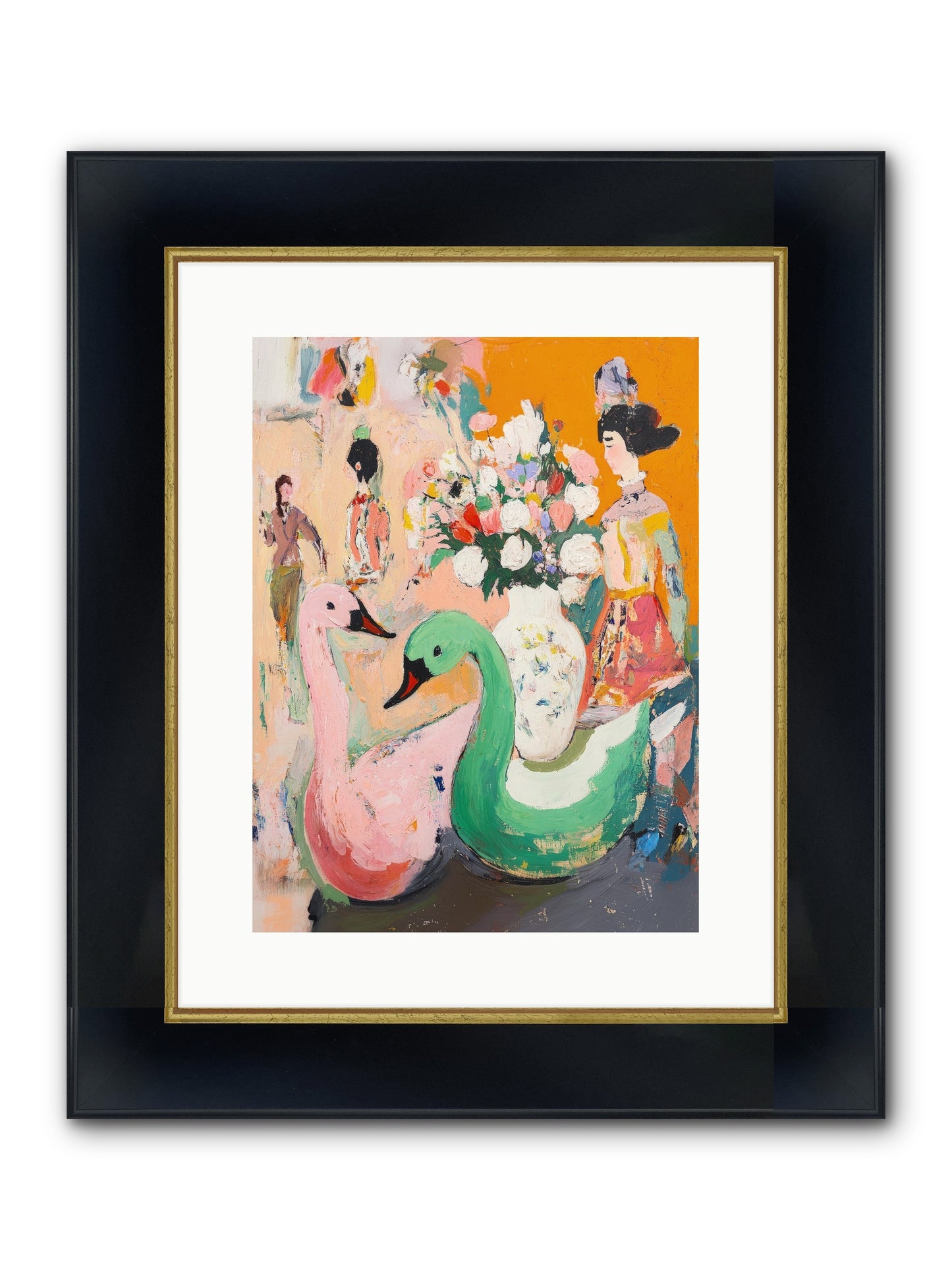 La Belle Époque Framed Print - Wide Black w/Gold 12x16