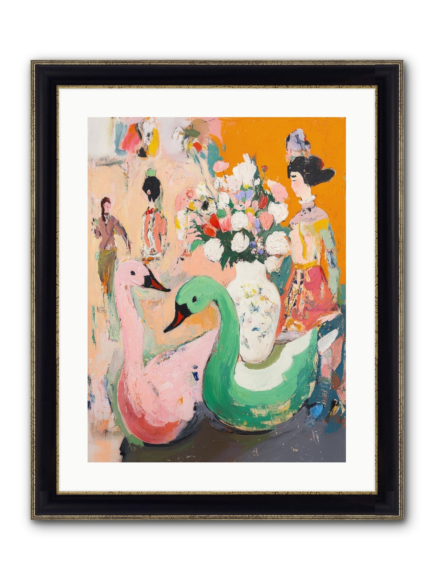La Belle Époque Framed Print - Black & Gold 18x24