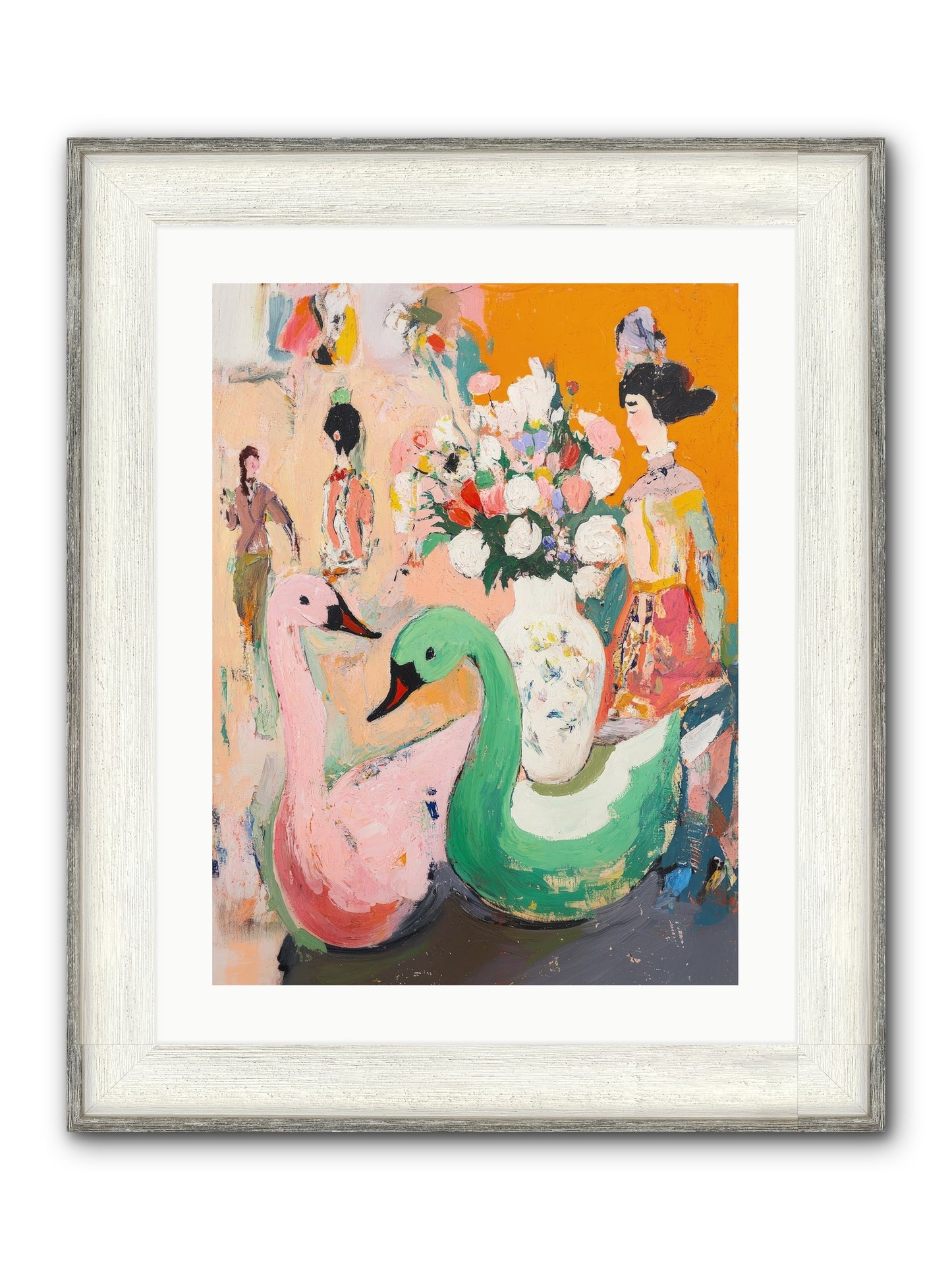 La Belle Époque Framed Print - Driftwood White 18x24