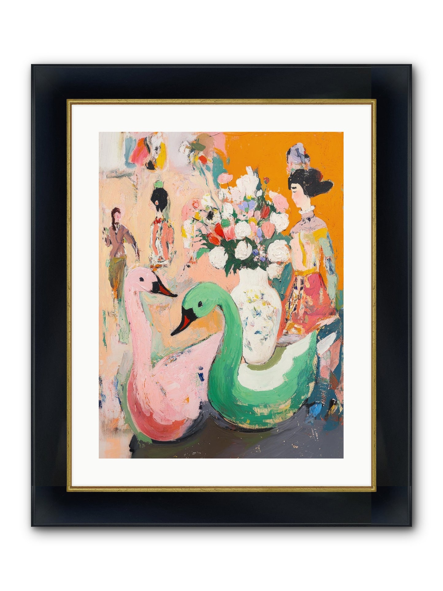 La Belle Époque Framed Print - Wide Black w/Gold 18x24