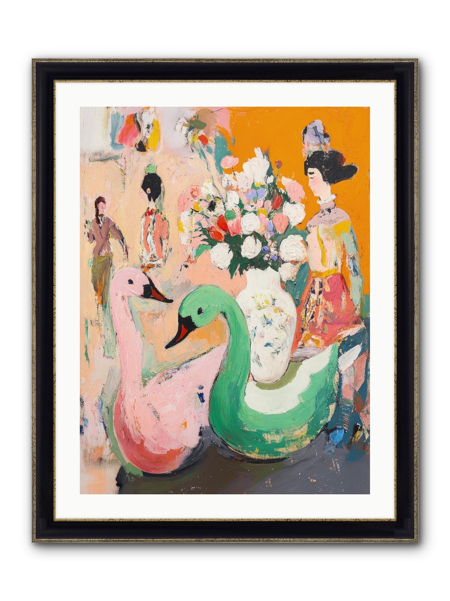 La Belle Époque Framed Print - Black & Gold 24x32
