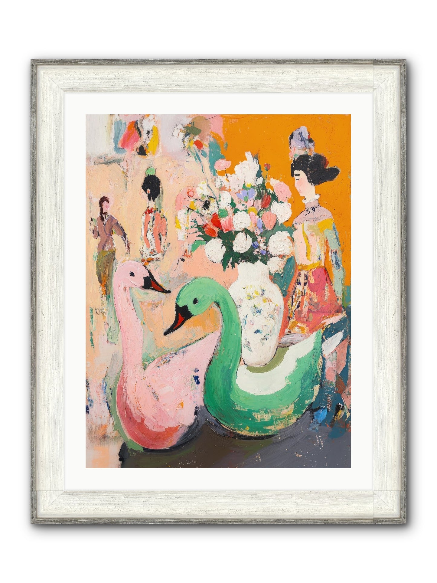La Belle Époque Framed Print - Driftwood White 24x32