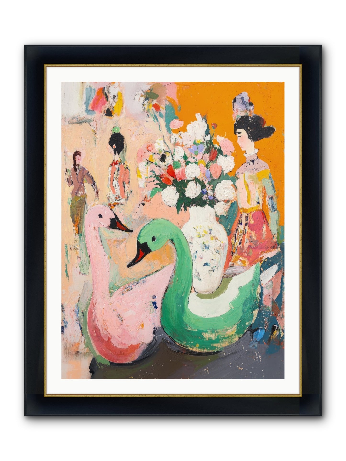 La Belle Époque Framed Print - Wide Black w/Gold 30x40