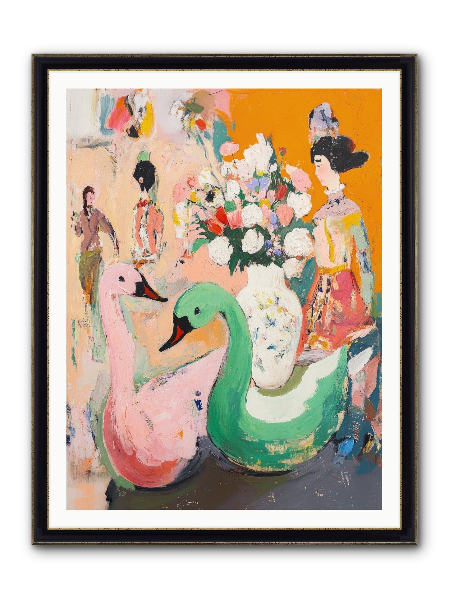 La Belle Époque Framed Print - Black & Gold 36x48