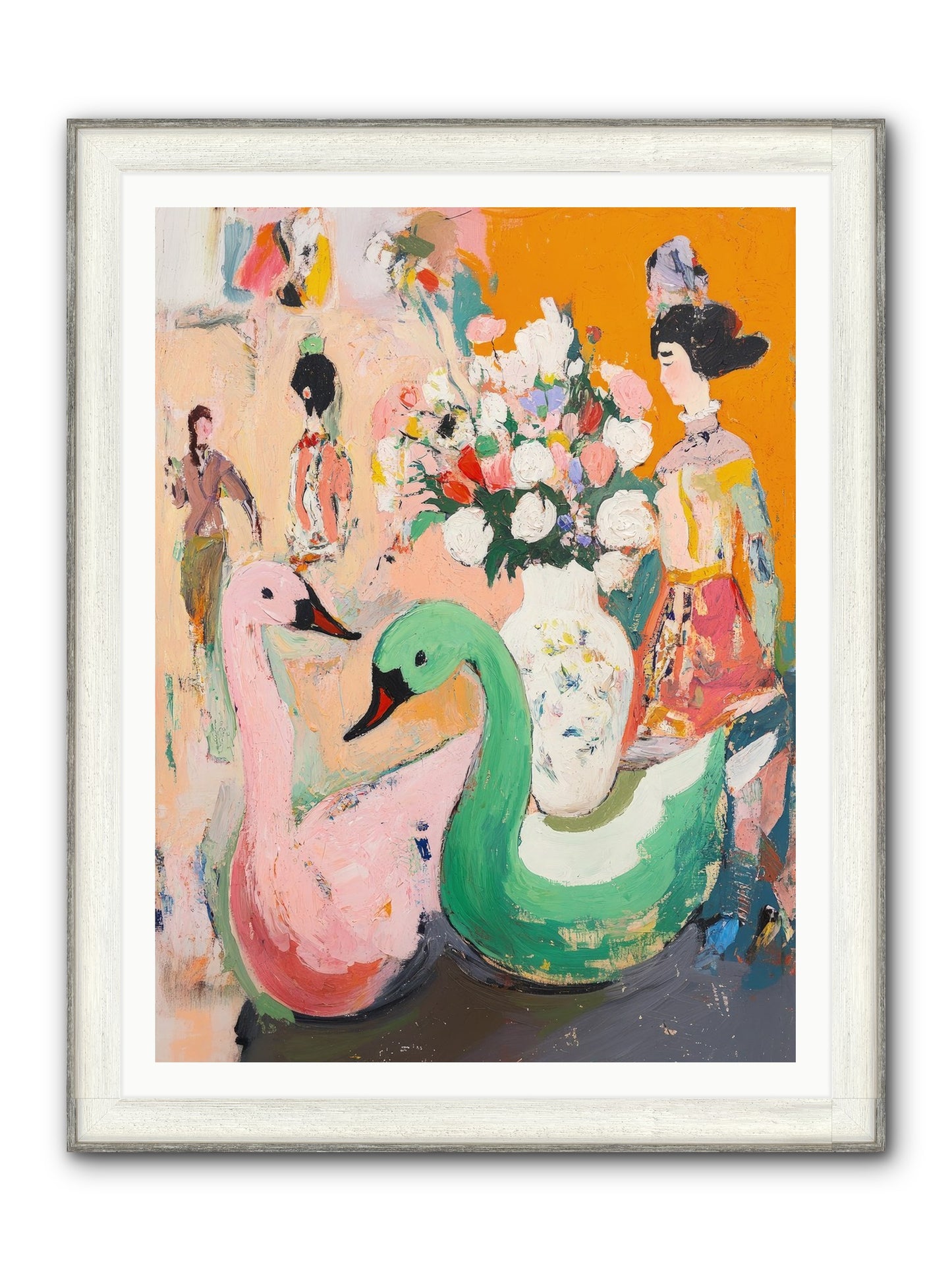 La Belle Époque Framed Print - Driftwood White 36x48