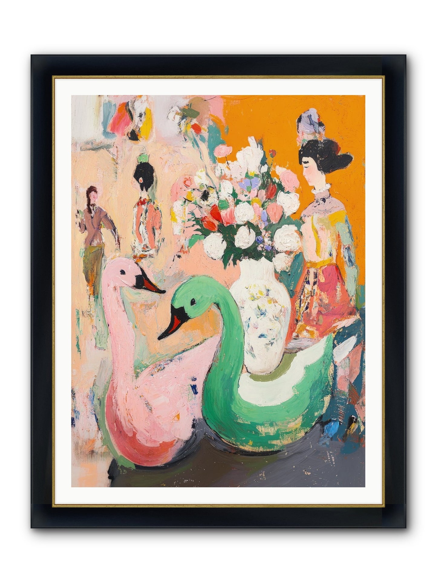 La Belle Époque Framed Print - Wide Black w/Gold 36x48