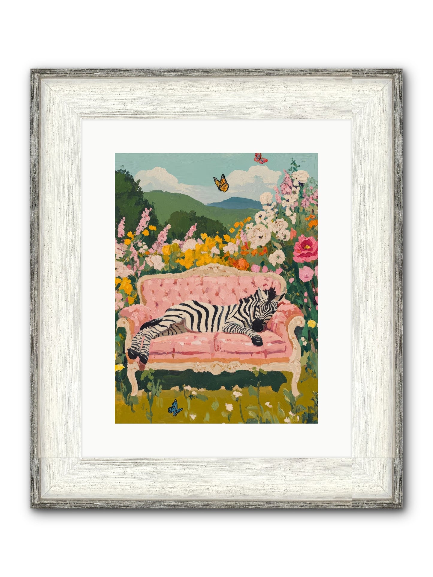 Lady Abington's Exotic Guest Framed Print - Driftwood White 12x16