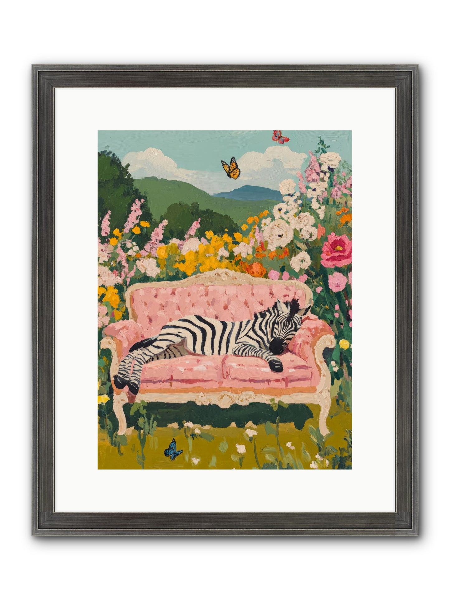 Lady Abington's Exotic Guest Framed Print - Slimwoods Black/Silver 12x16