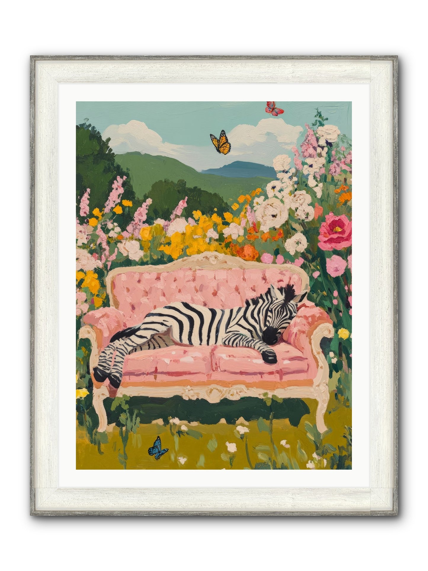 Lady Abington's Exotic Guest Framed Print - Driftwood White 30x40
