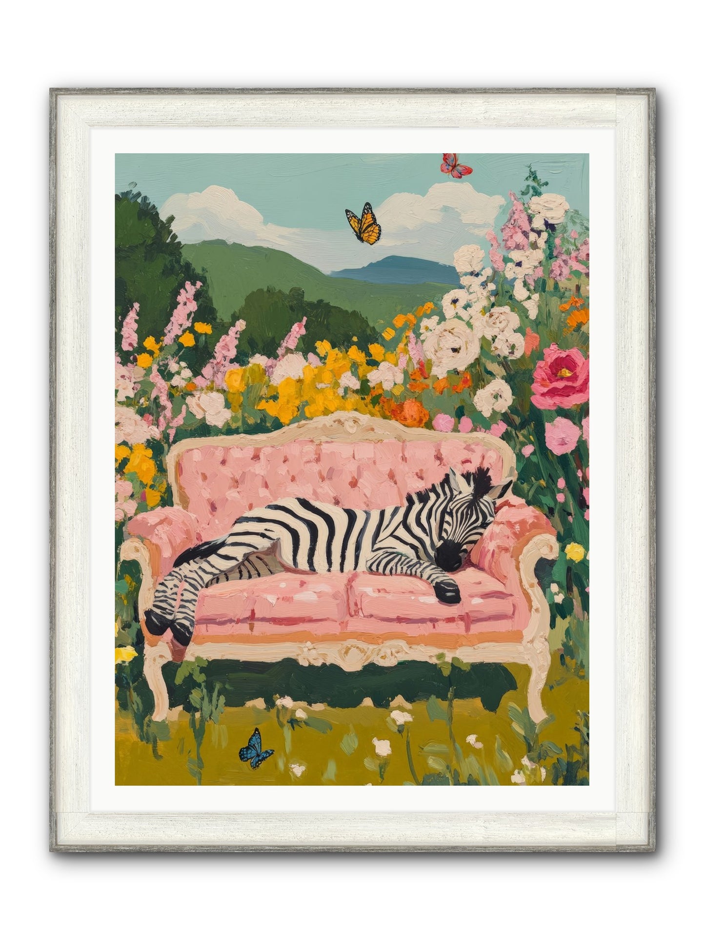 Lady Abington's Exotic Guest Framed Print - Driftwood White 36x48