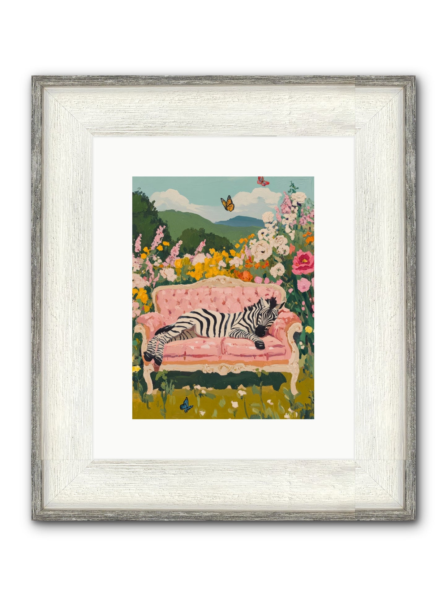 Lady Abington's Exotic Guest Framed Print - Driftwood White 9x12