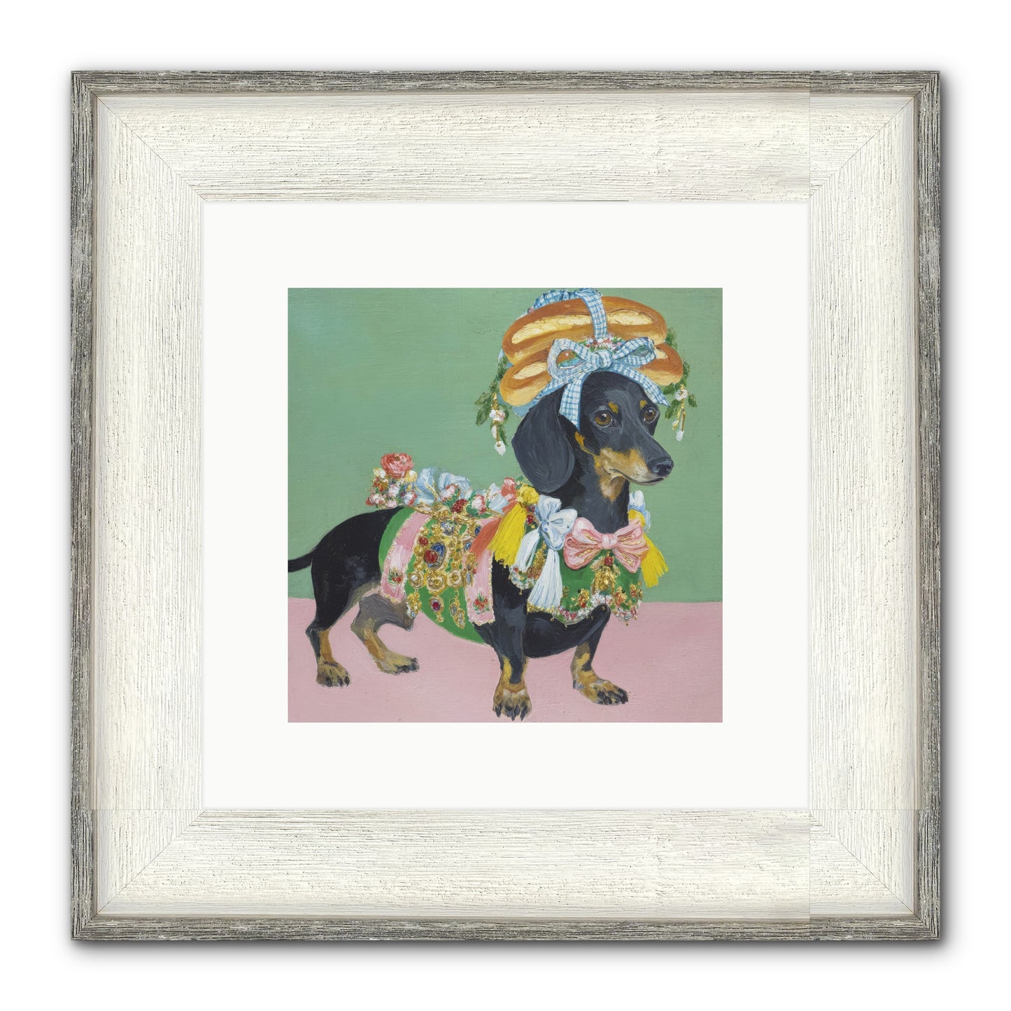 Lady Celebration Framed Print - Driftwood White 10x10