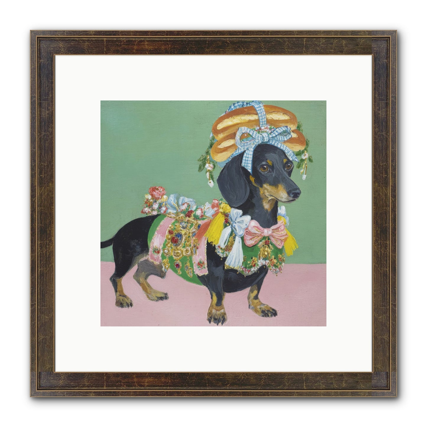 Lady Celebration Framed Print - Slimwoods Black/Gold 10x10