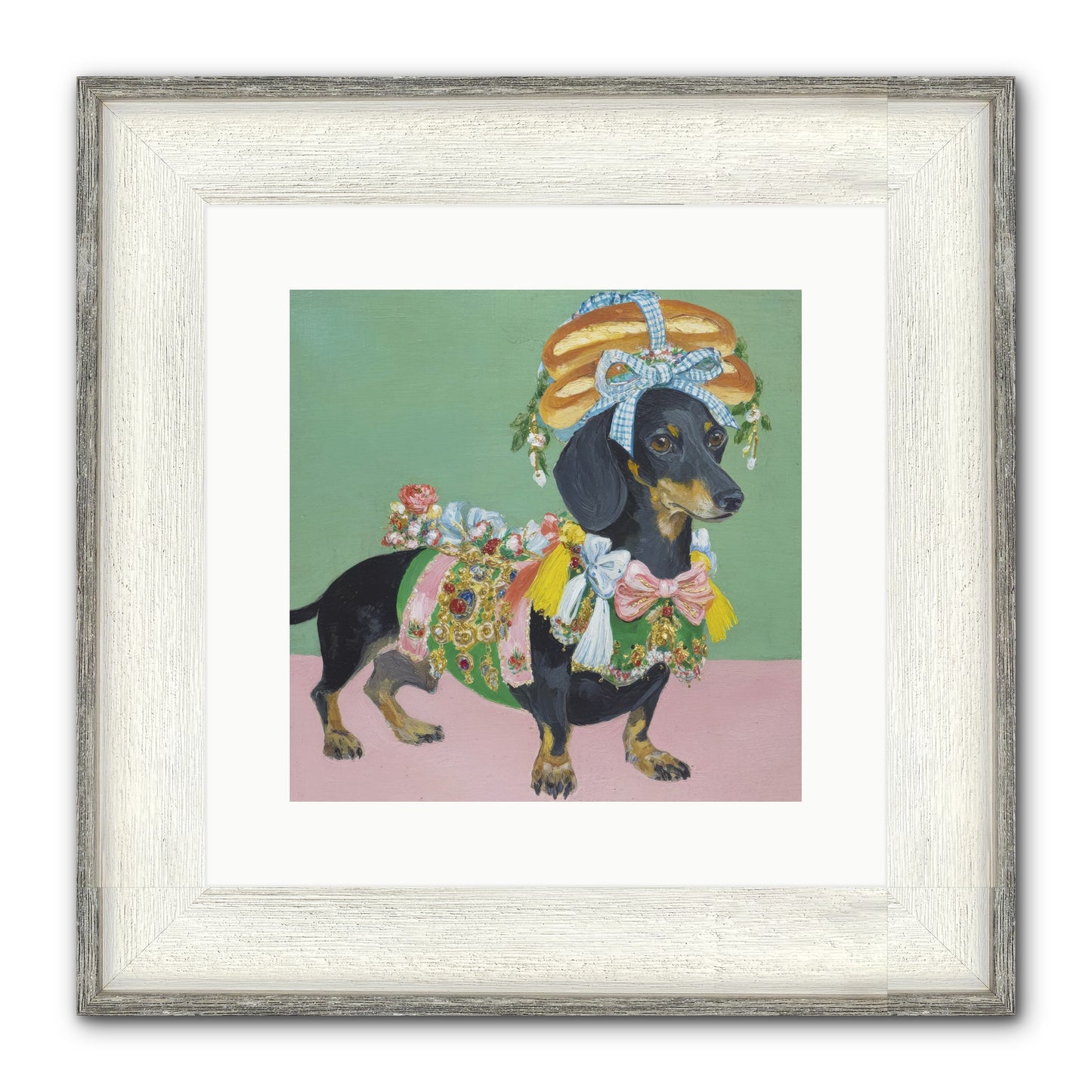 Lady Celebration Framed Print - Driftwood White 12x12