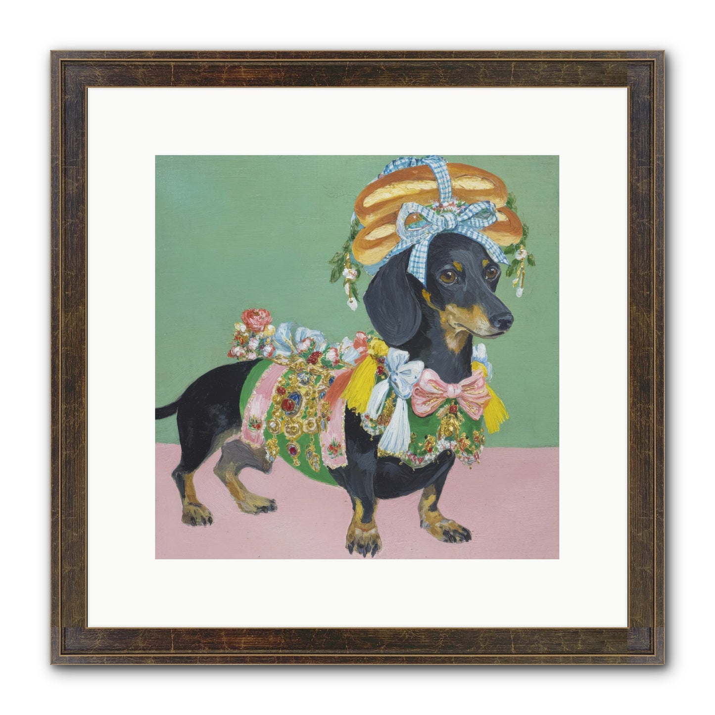 Lady Celebration Framed Print - Slimwoods Black/Gold 12x12