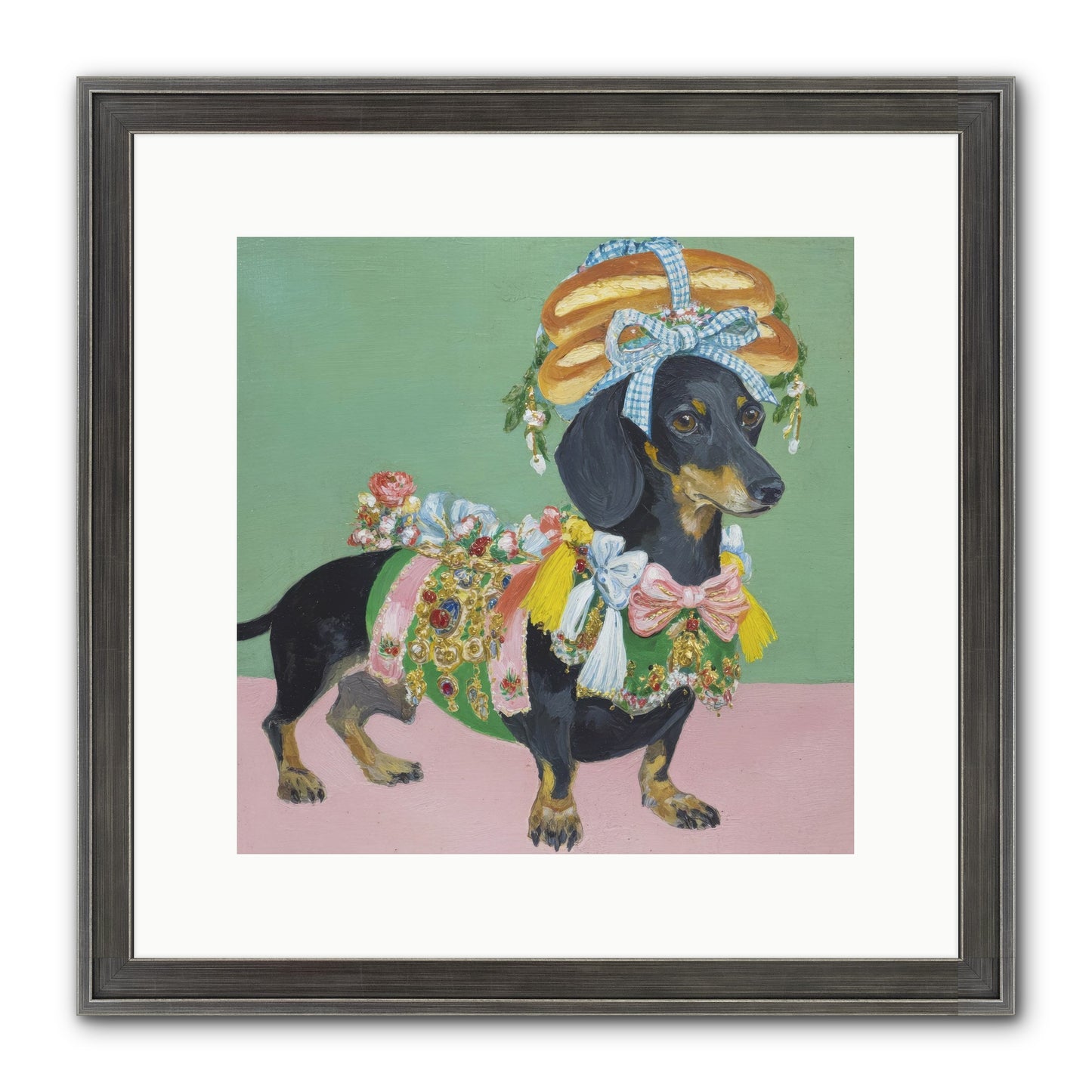 Lady Celebration Framed Print - Slimwoods Black/Silver 12x12