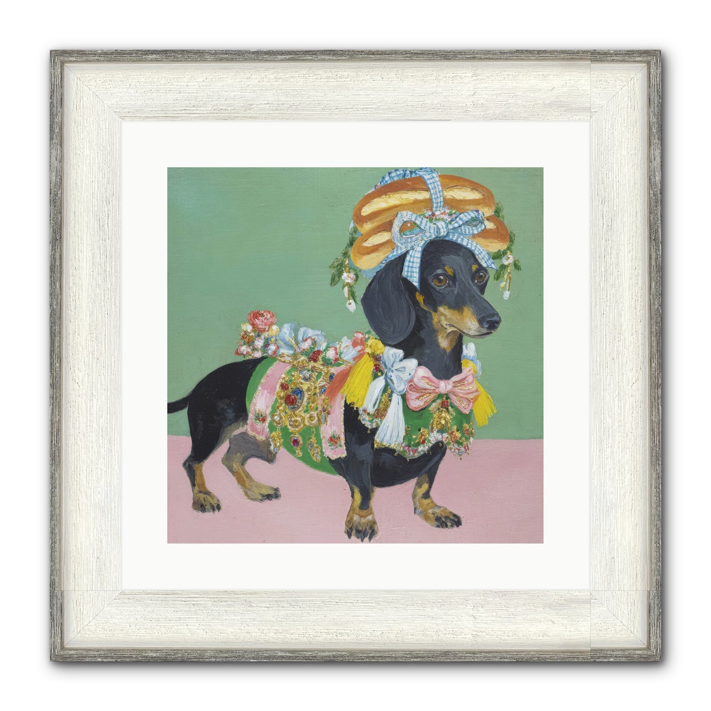 Lady Celebration Framed Print - Driftwood White 16x16