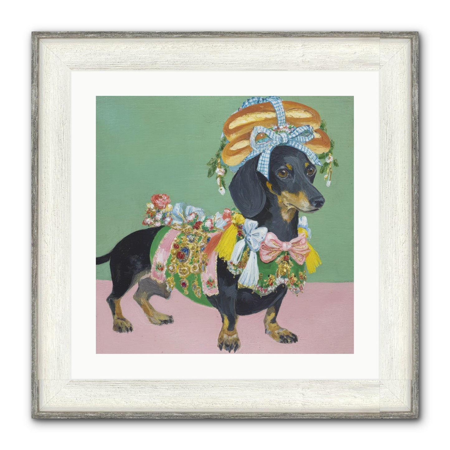 Lady Celebration Framed Print - Driftwood White 20x20