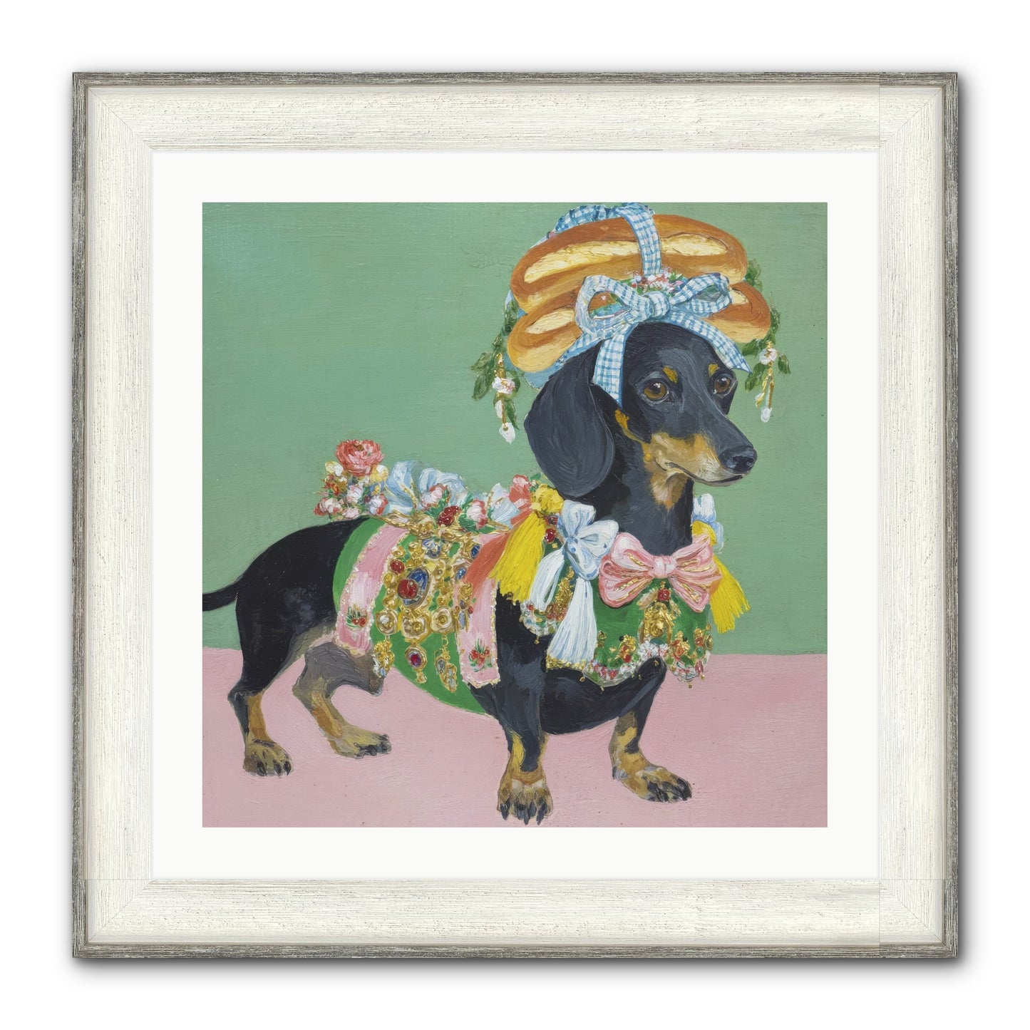 Lady Celebration Framed Print - Driftwood White 24x24