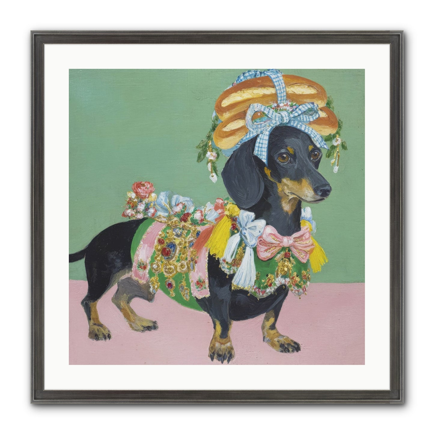 Lady Celebration Framed Print - Slimwoods Black/Silver 24x24