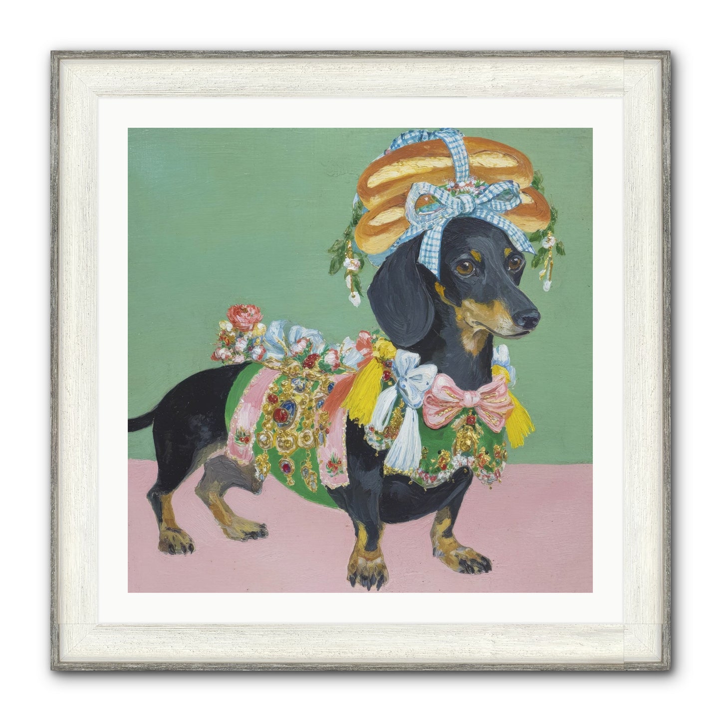 Lady Celebration Framed Print - Driftwood White 30x30