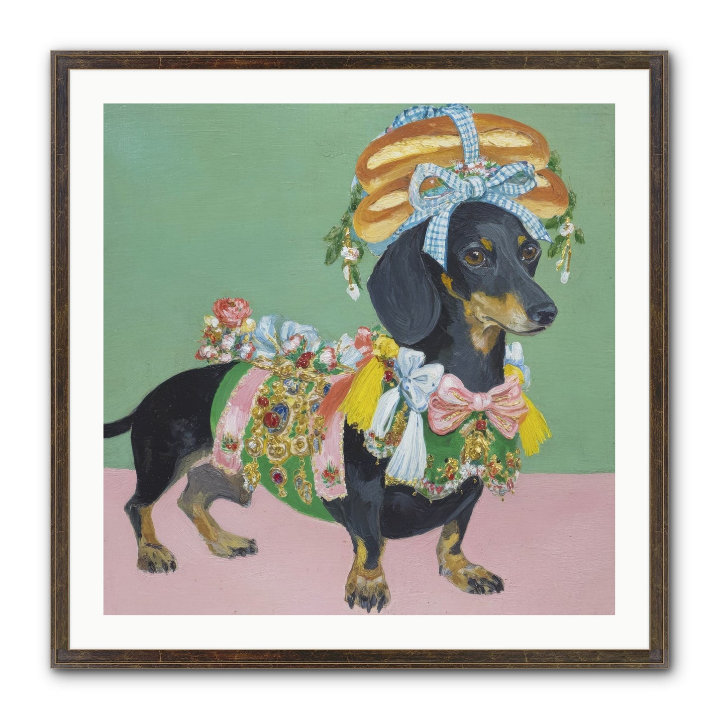 Lady Celebration Framed Print - Slimwoods Black/Gold 30x30