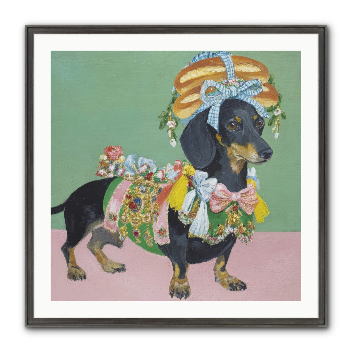 Lady Celebration Framed Print - Slimwoods Black/Silver 30x30