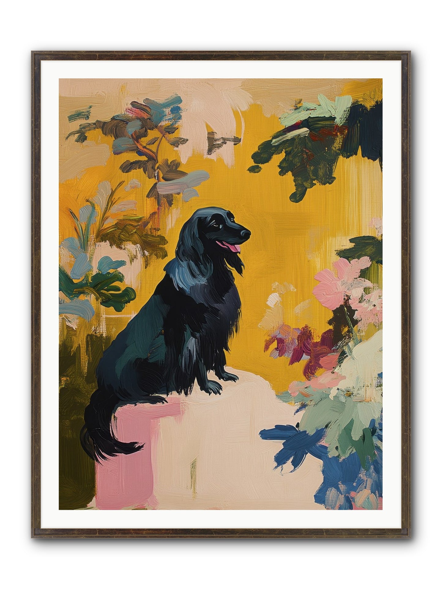 Lady Fern Framed Print - Slimwoods Black/Gold 36x48