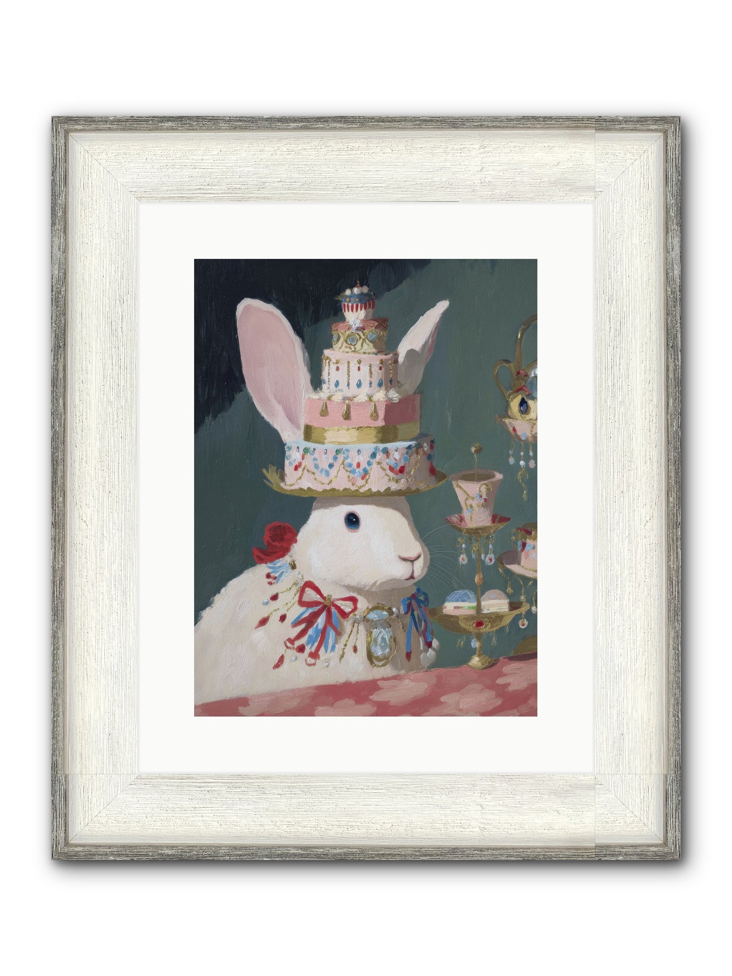 Lady Lace And Frosting Framed Print - Driftwood White 12x16