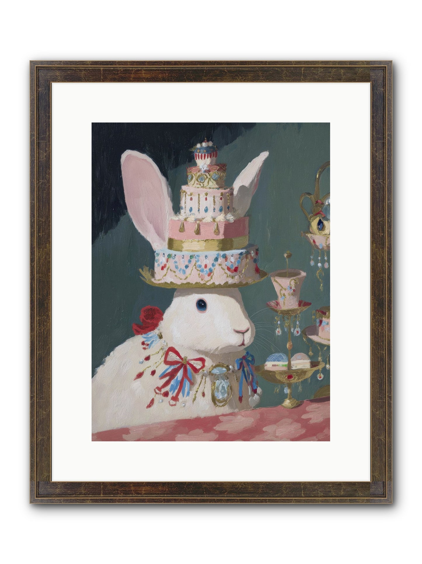 Lady Lace And Frosting Framed Print - Slimwoods Black/Gold 12x16