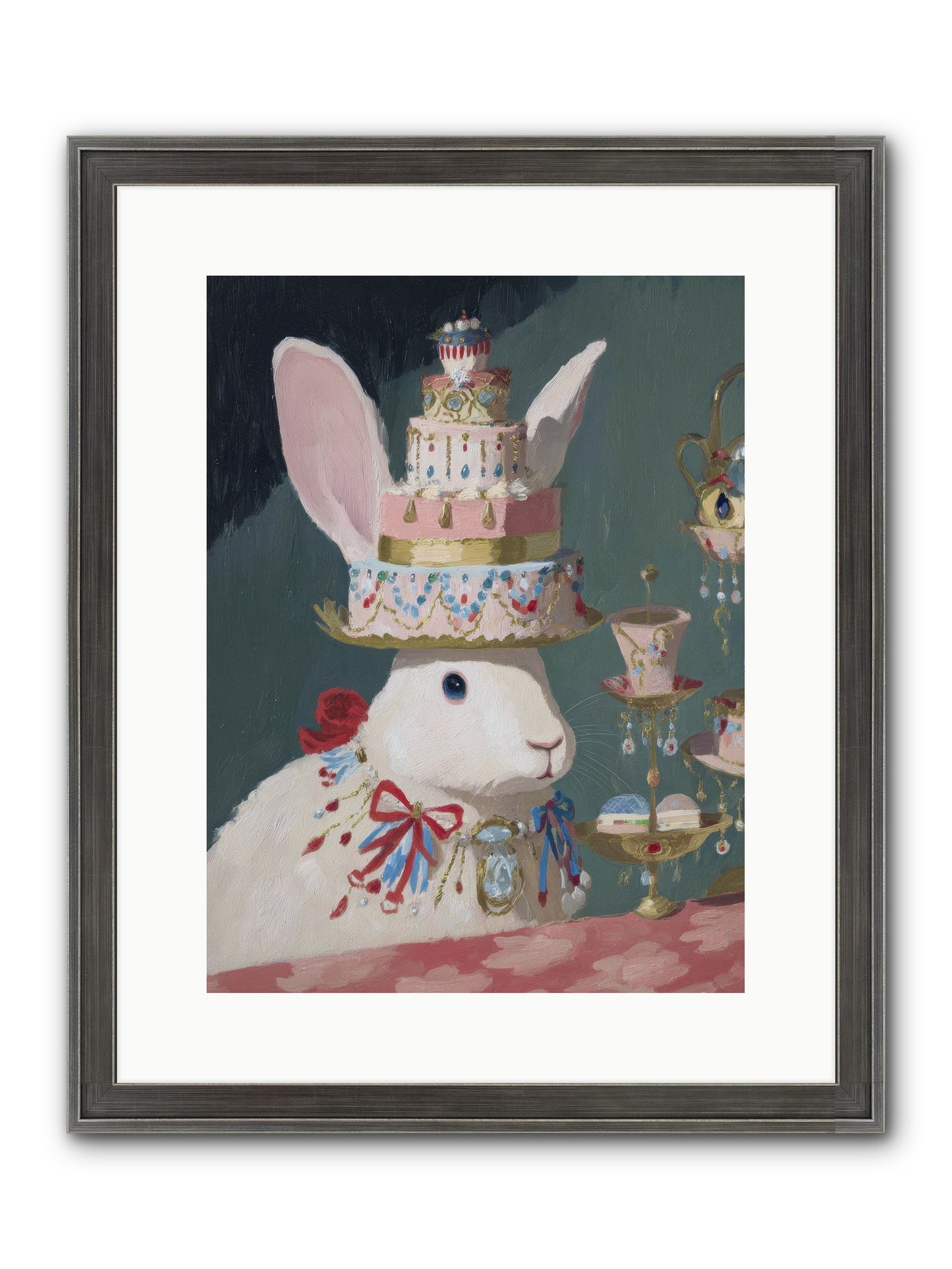 Lady Lace And Frosting Framed Print - Slimwoods Black/Silver 12x16