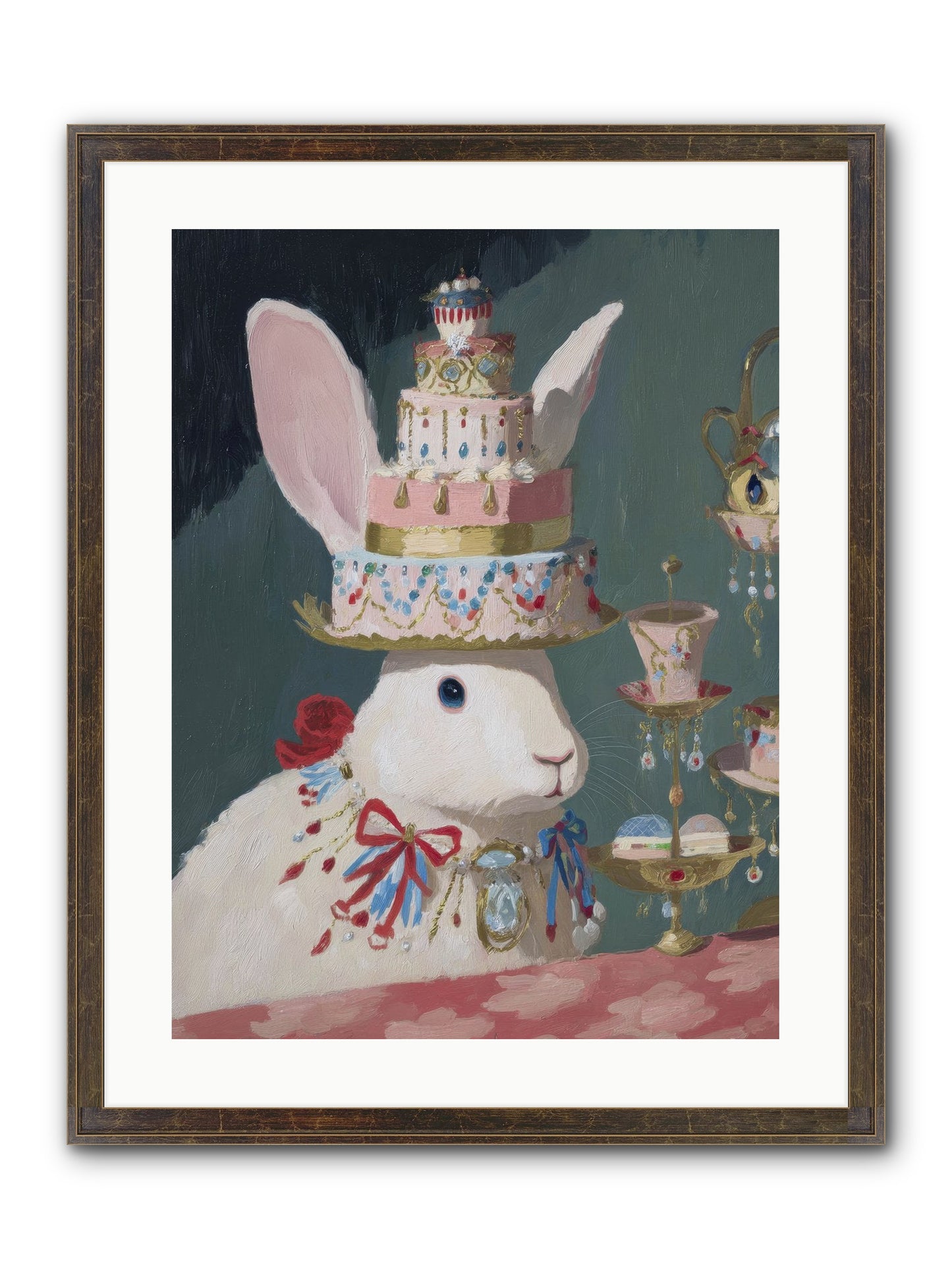 Lady Lace And Frosting Framed Print - Slimwoods Black/Gold 18x24