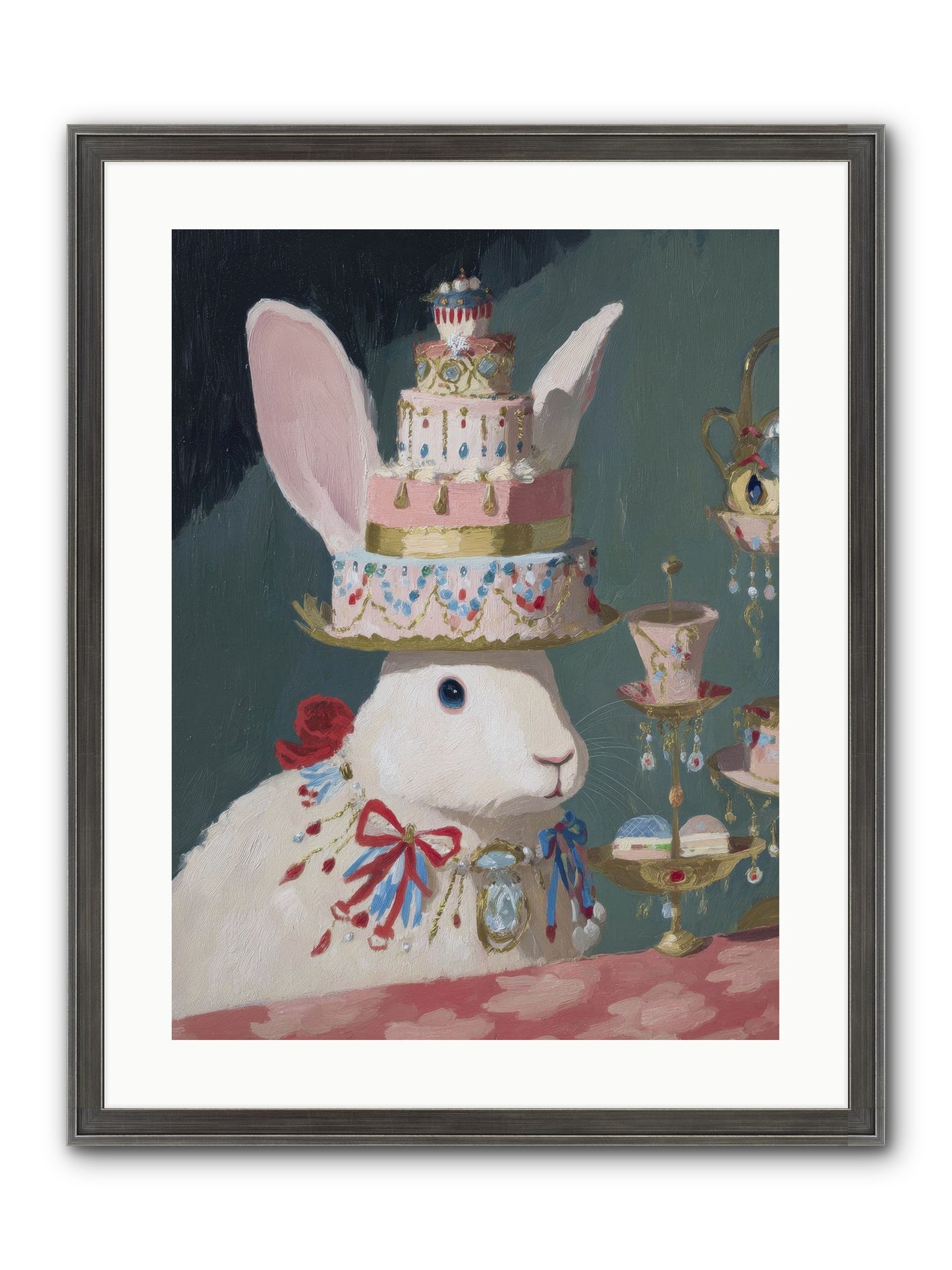 Lady Lace And Frosting Framed Print - Slimwoods Black/Silver 18x24