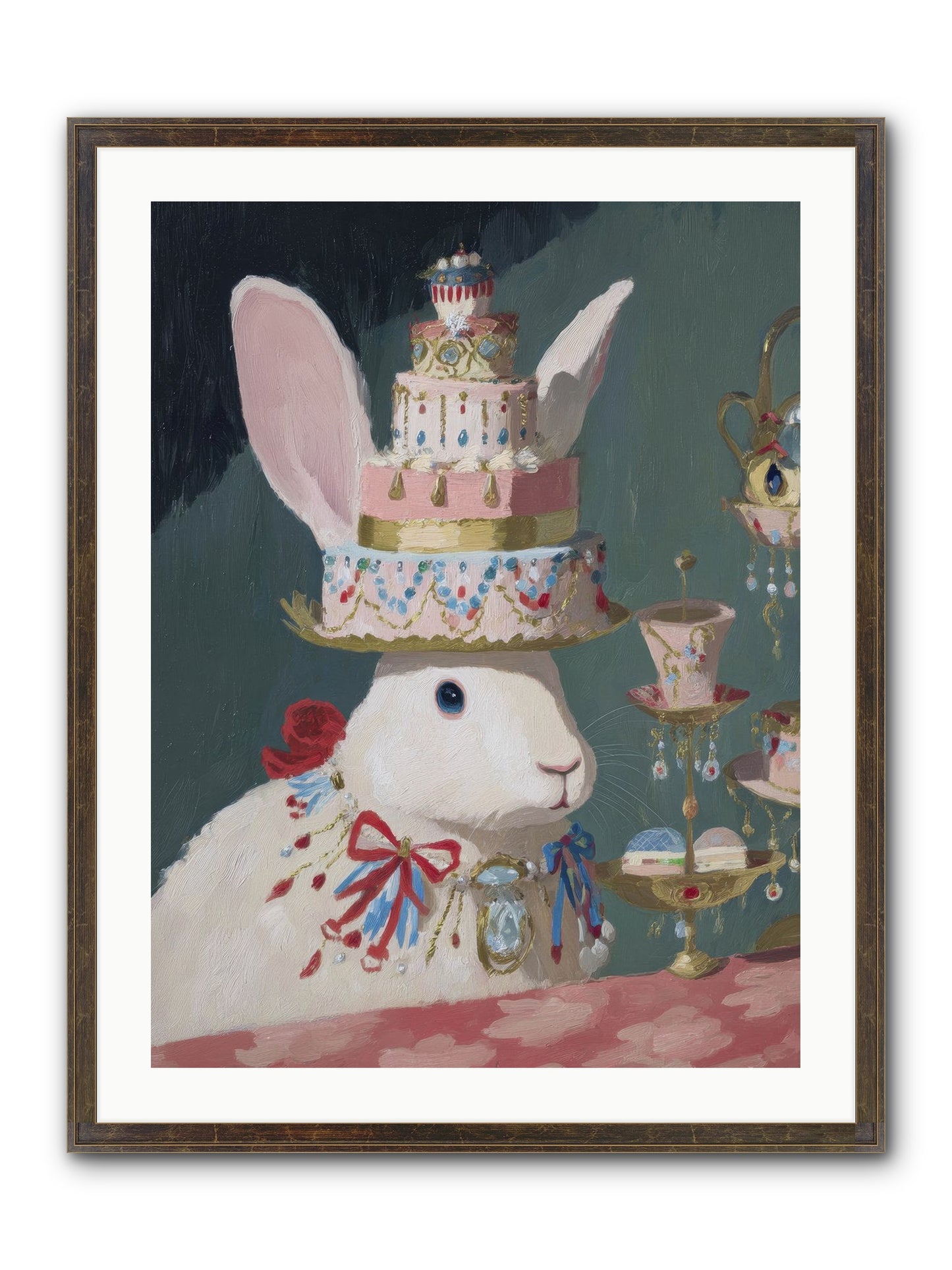 Lady Lace And Frosting Framed Print - Slimwoods Black/Gold 24x32