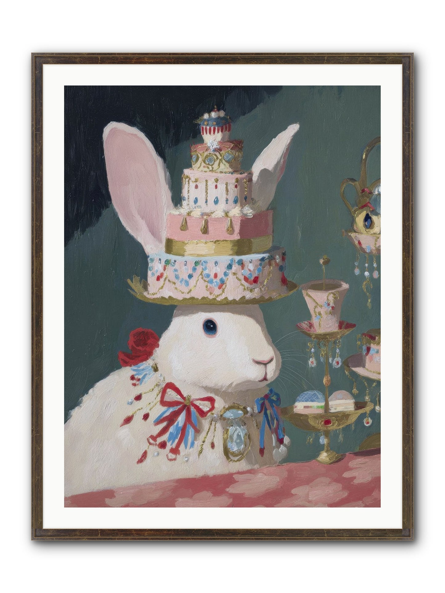 Lady Lace And Frosting Framed Print - Slimwoods Black/Gold 30x40