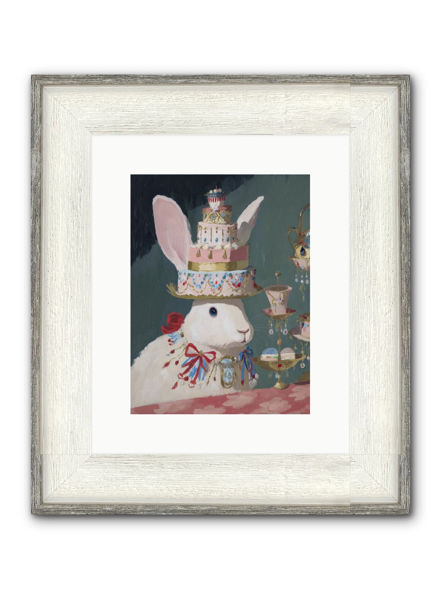 Lady Lace And Frosting Framed Print - Driftwood White 9x12