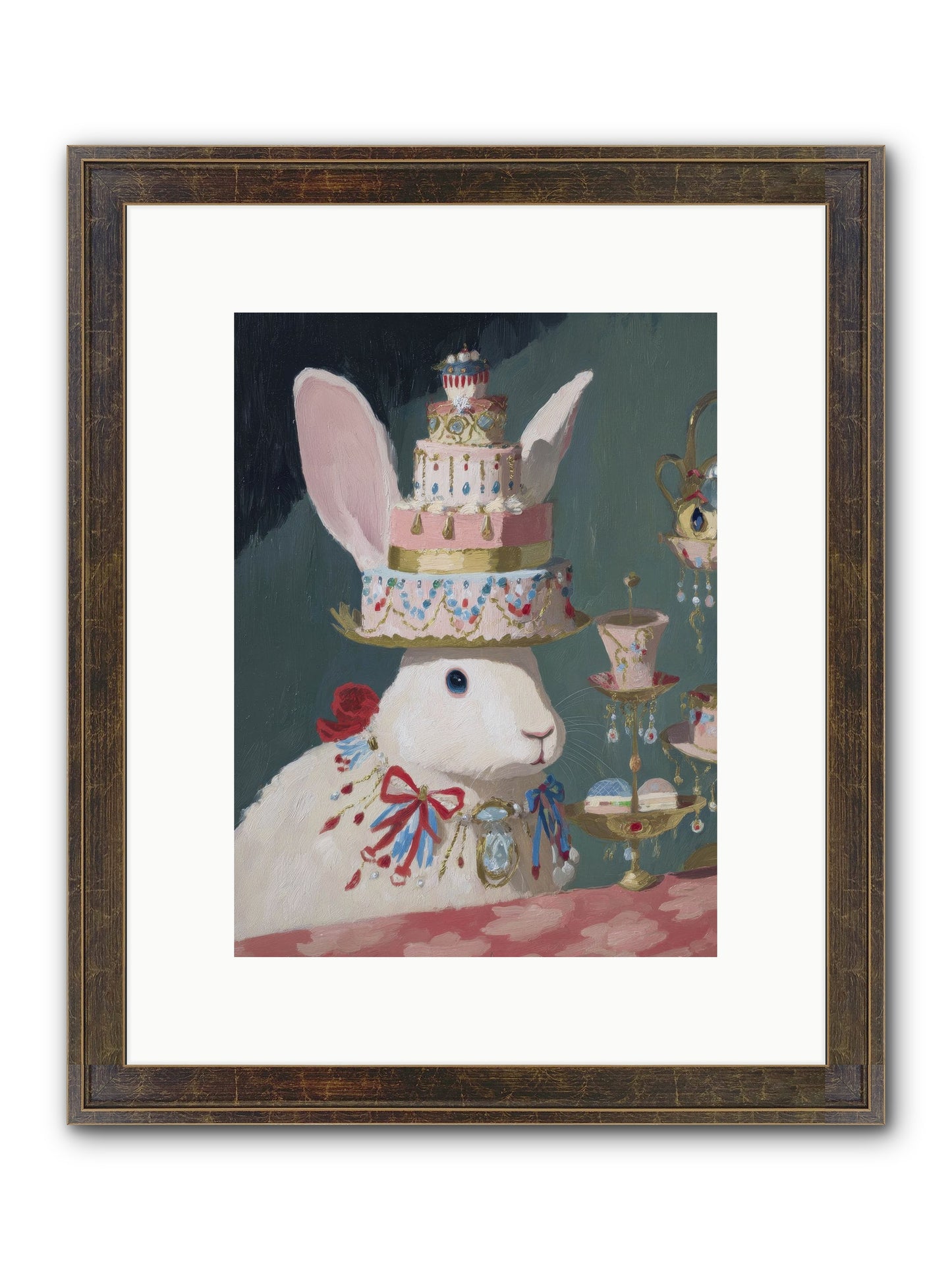Lady Lace And Frosting Framed Print - Slimwoods Black/Gold 9x12