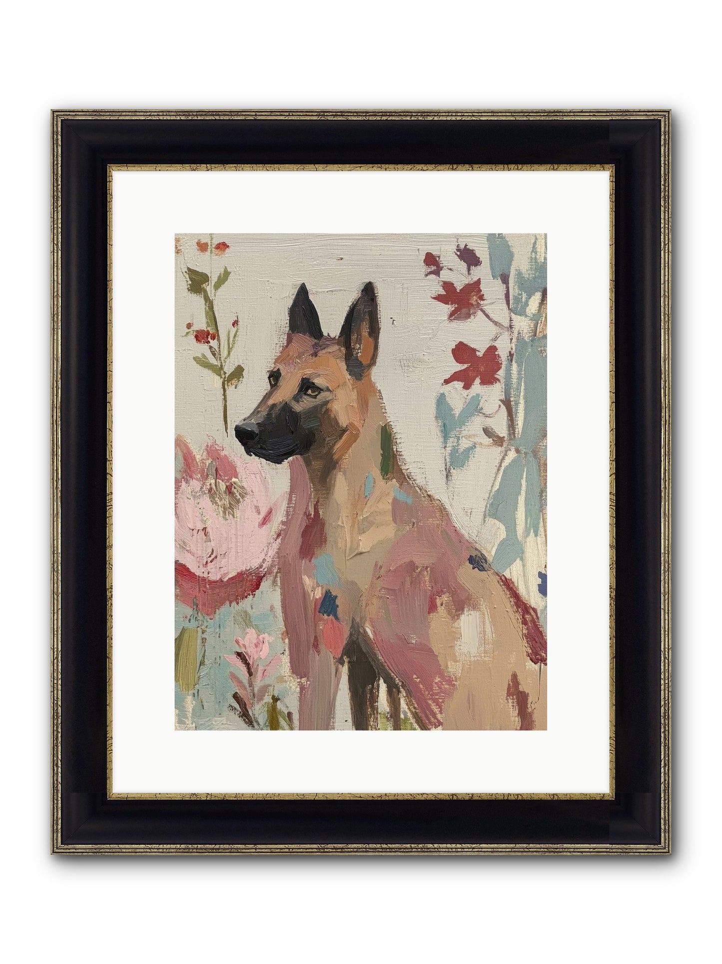 Lady Moonbeam Framed Print - Black & Gold 12x16
