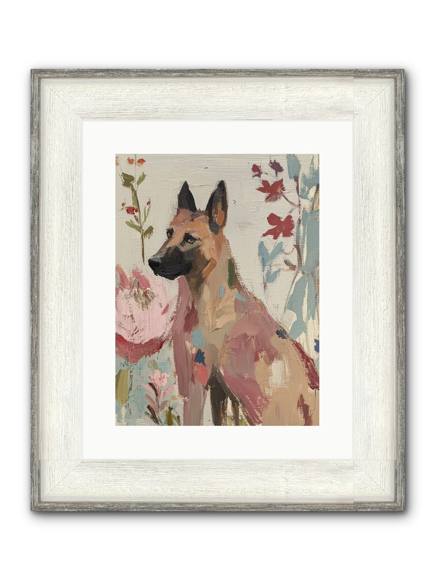 Lady Moonbeam Framed Print - Driftwood White 12x16