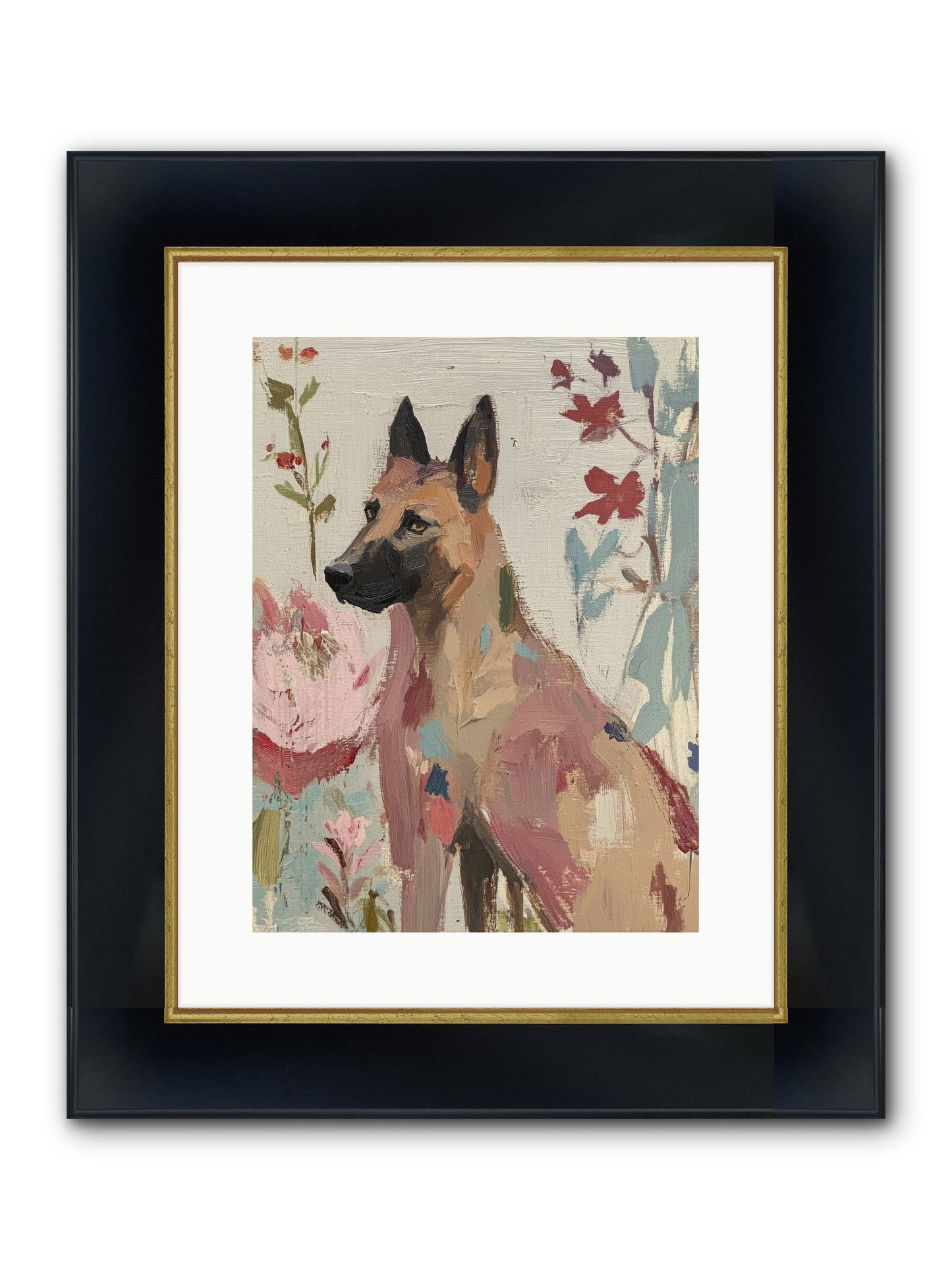 Lady Moonbeam Framed Print - Wide Black w/Gold 12x16