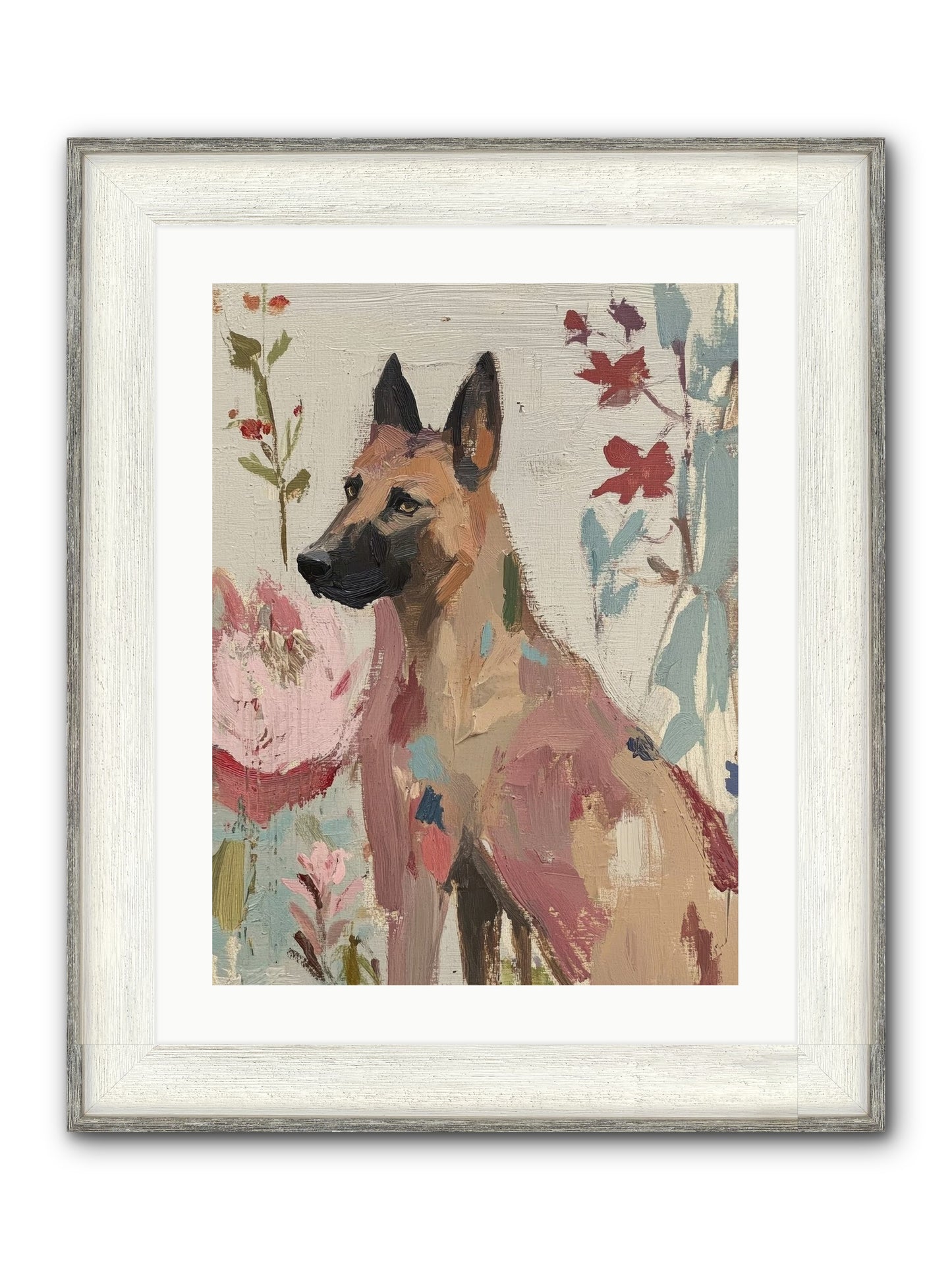Lady Moonbeam Framed Print - Driftwood White 18x24