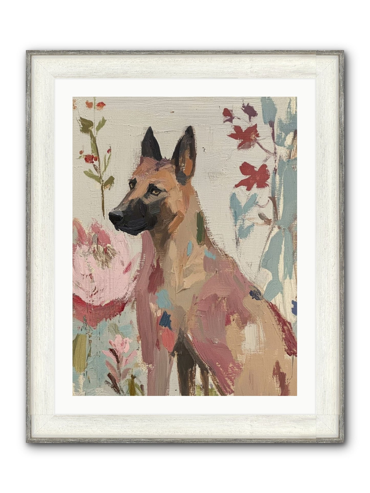 Lady Moonbeam Framed Print - Driftwood White 24x32