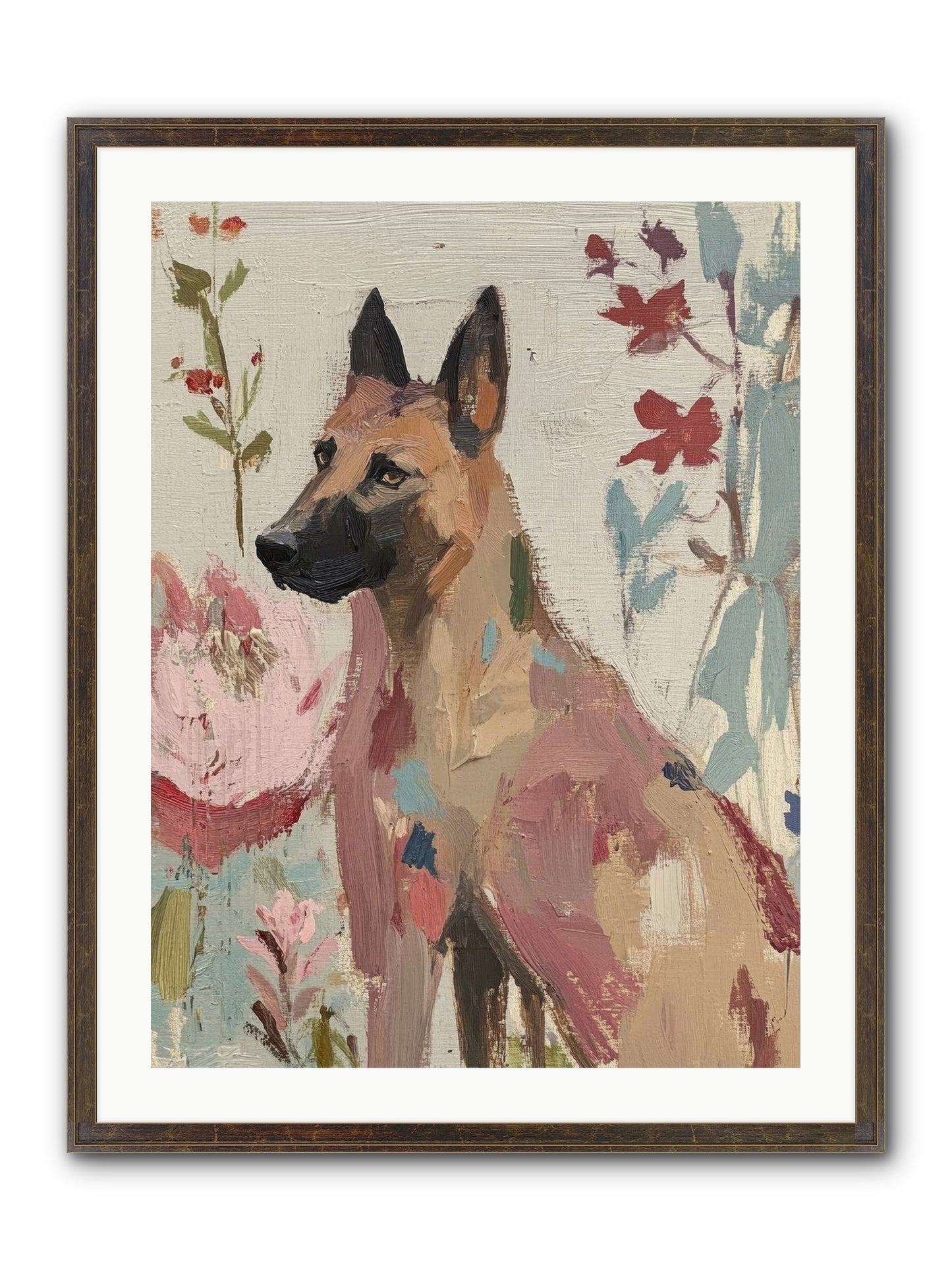 Lady Moonbeam Framed Print - Slimwoods Black/Gold 24x32