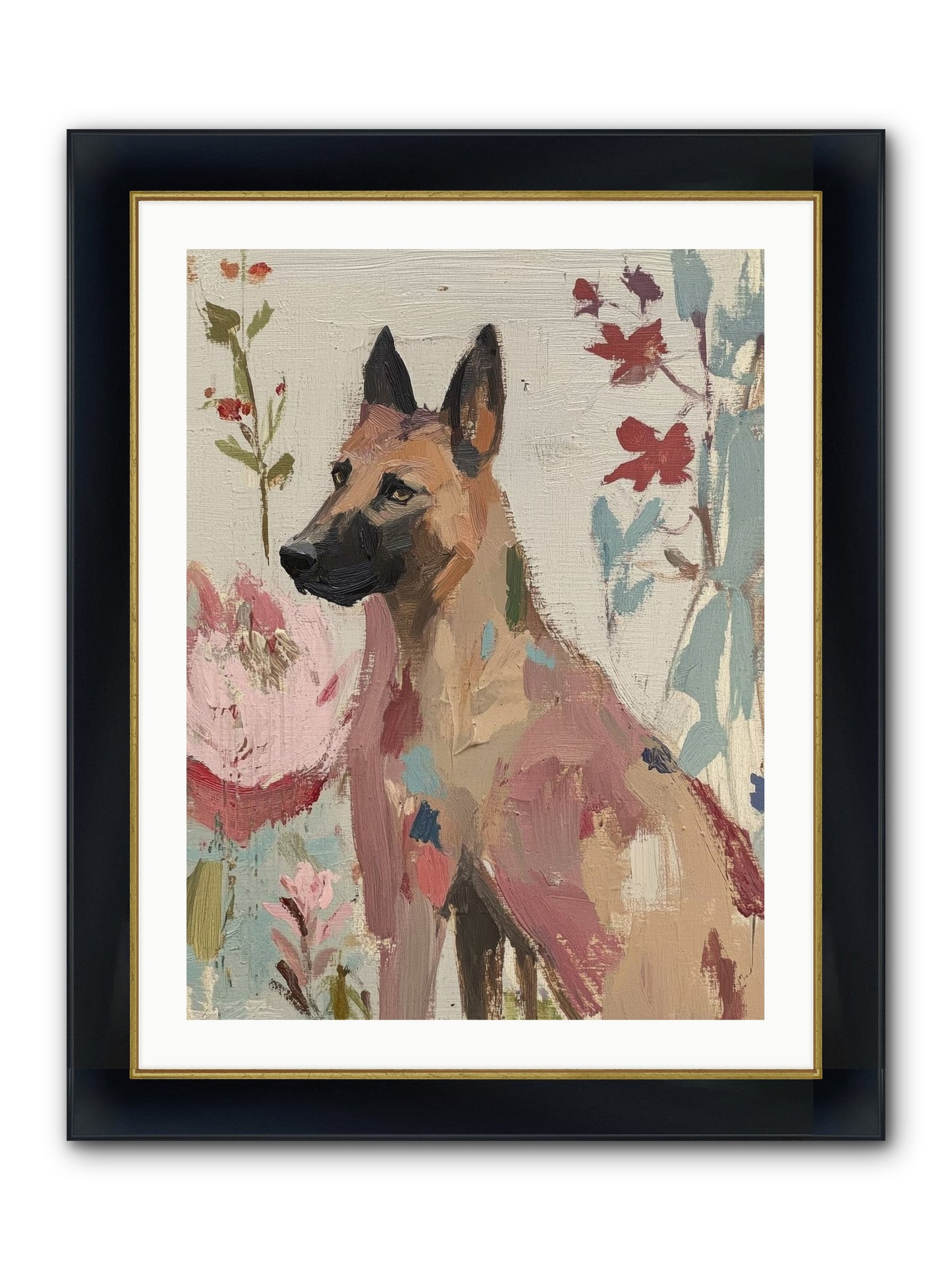 Lady Moonbeam Framed Print - Wide Black w/Gold 24x32