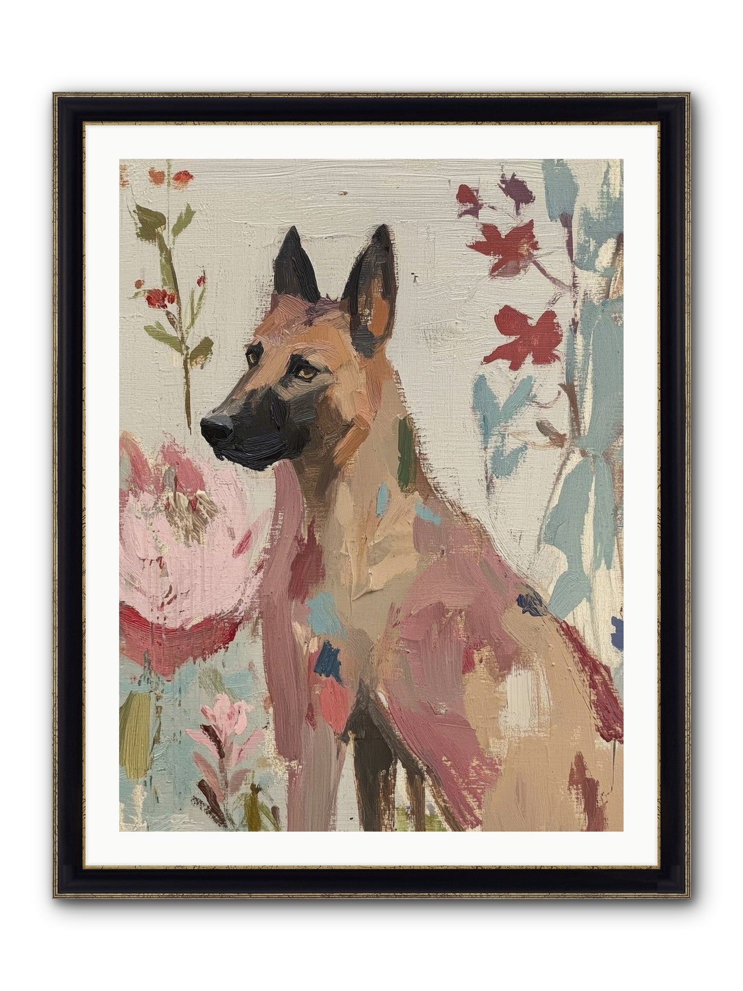 Lady Moonbeam Framed Print - Black & Gold 30x40