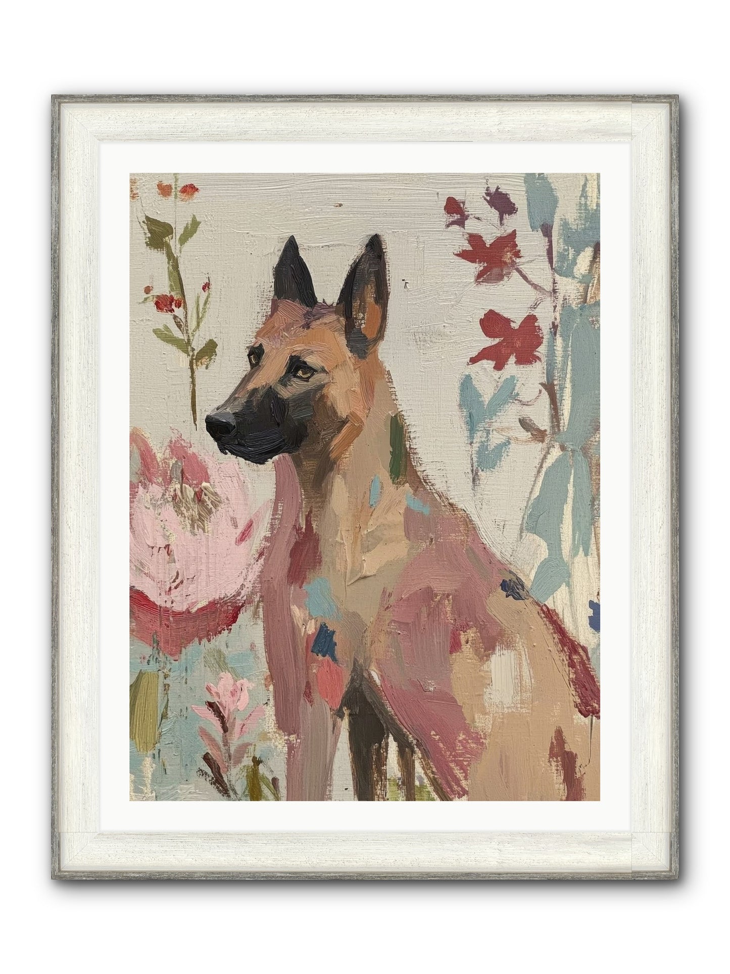 Lady Moonbeam Framed Print - Driftwood White 30x40