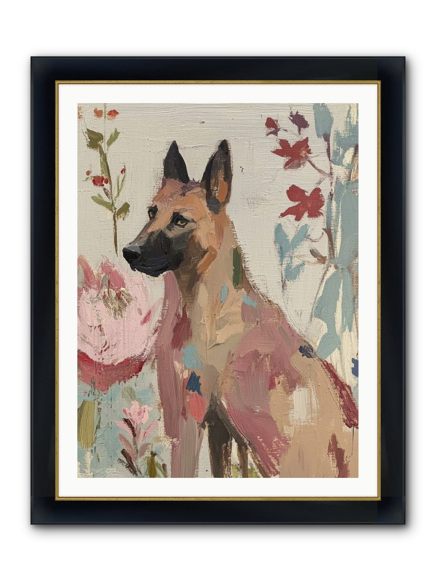 Lady Moonbeam Framed Print - Wide Black w/Gold 30x40