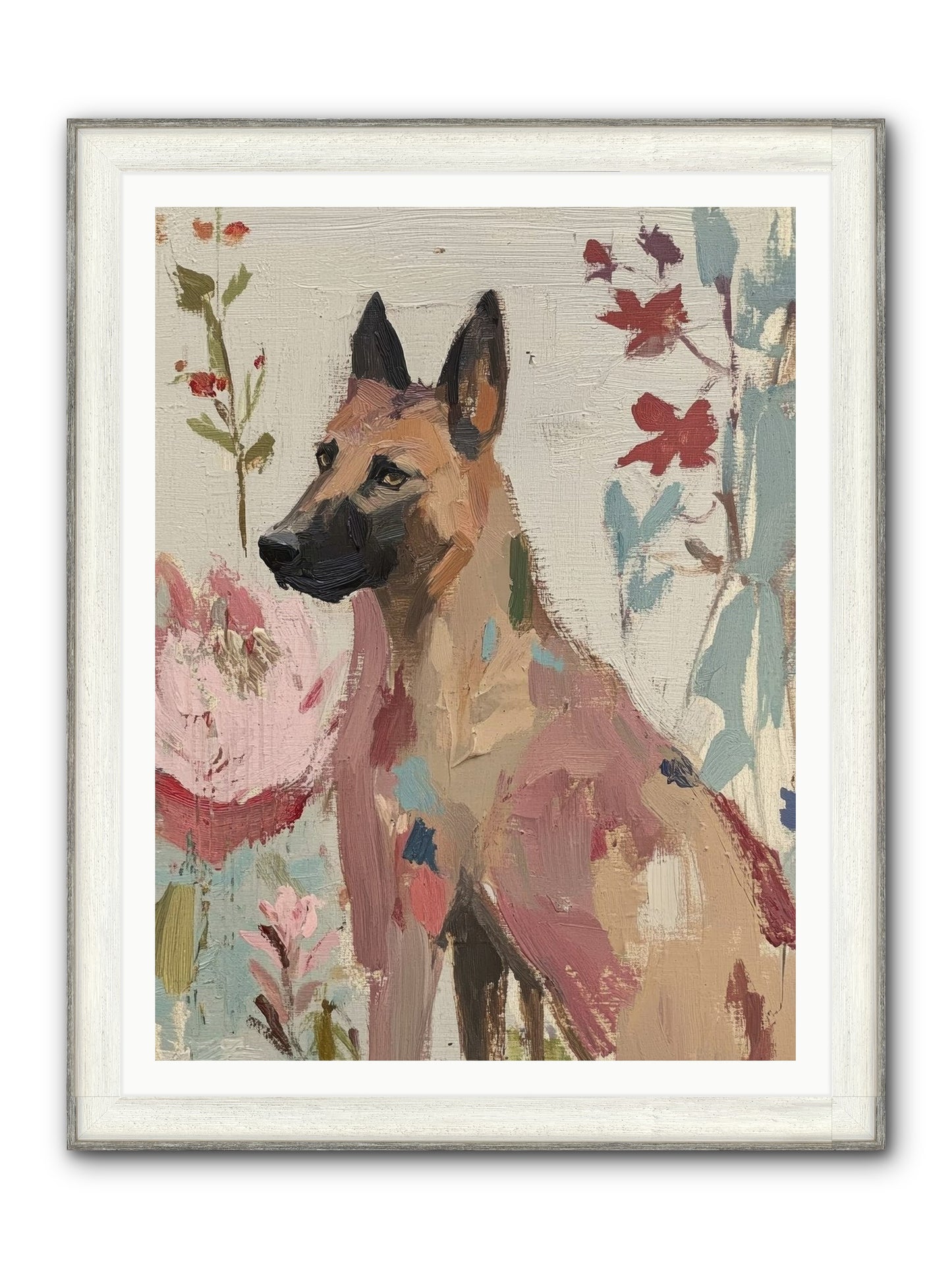 Lady Moonbeam Framed Print - Driftwood White 36x48