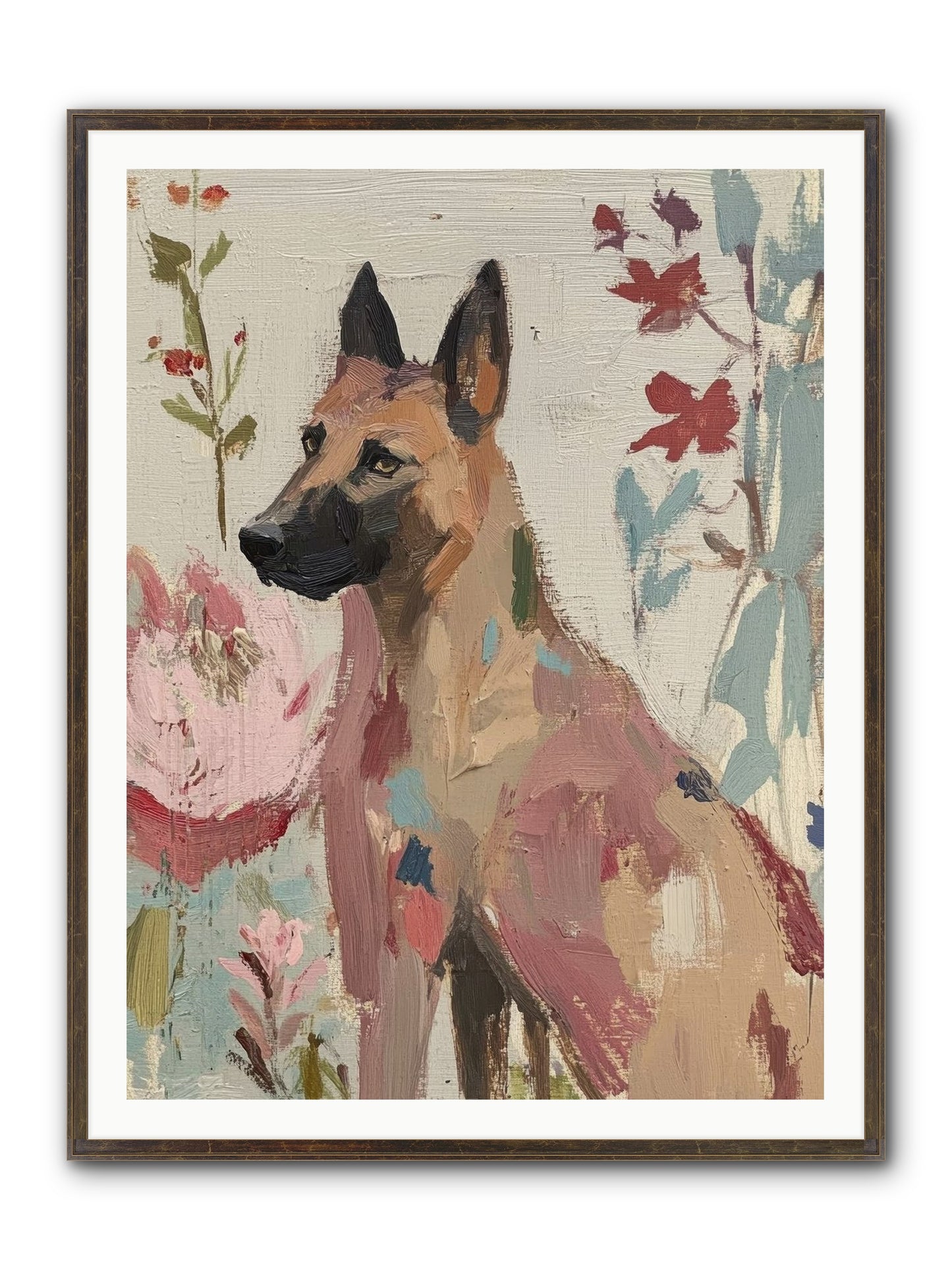 Lady Moonbeam Framed Print - Slimwoods Black/Gold 36x48